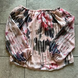 WHBM Floral Off the Sleeve Top